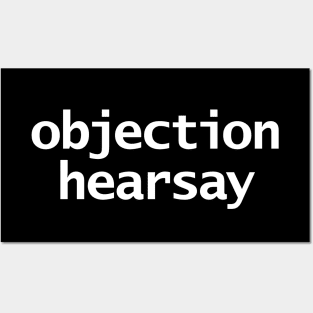 Johnny Depp Court Case Objection Hearsay Typography White Text Posters and Art